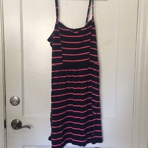 Navy blue and pink summer dress